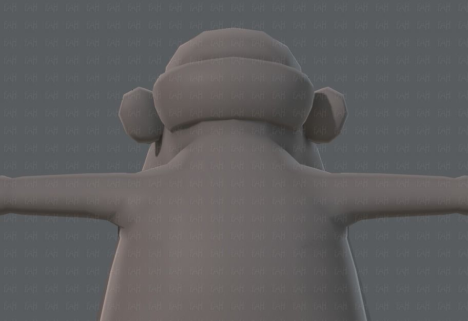 Base mesh old man character V02 Low-poly 3D model_21