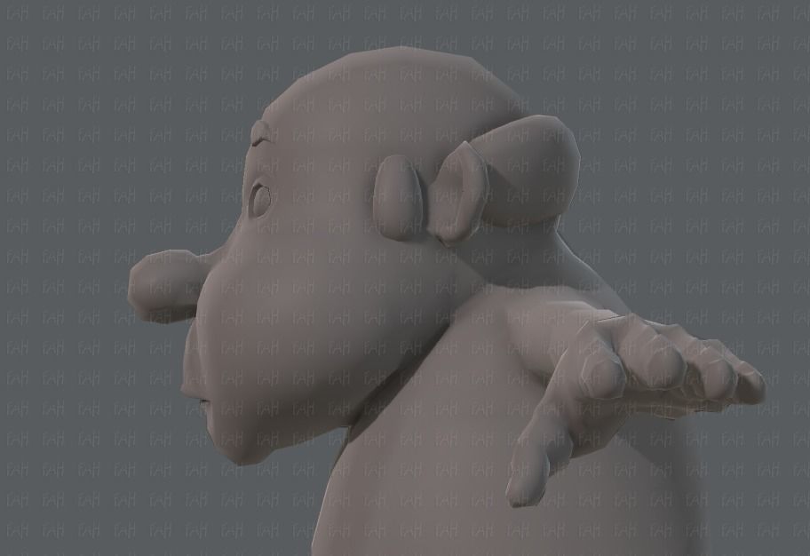 Base mesh old man character V02 Low-poly 3D model_23