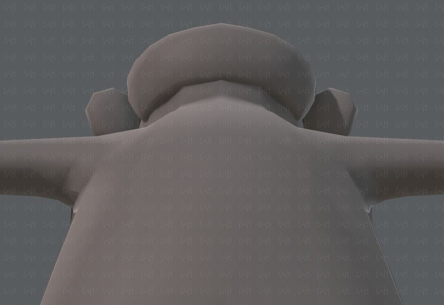 Base mesh old man character V02 Low-poly 3D model_37