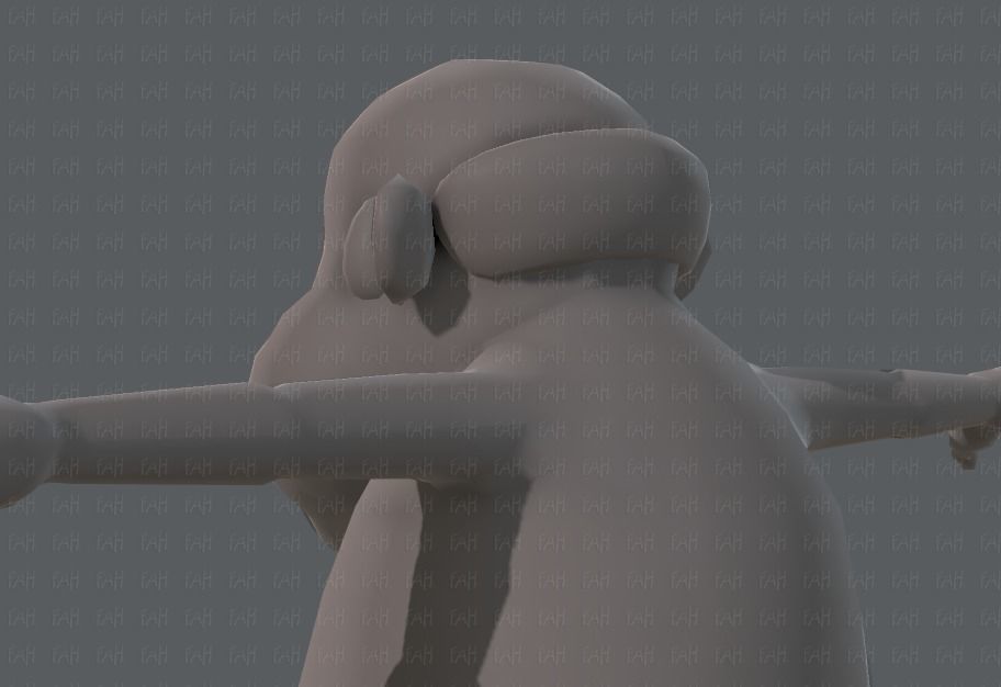 Base mesh old man character V02 Low-poly 3D model_22