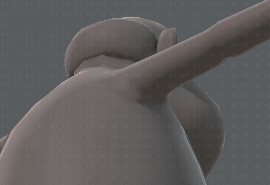 Base mesh old man character V02 Low-poly 3D model_36