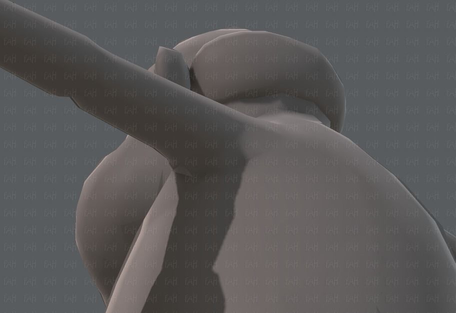 Base mesh old man character V02 Low-poly 3D model_38