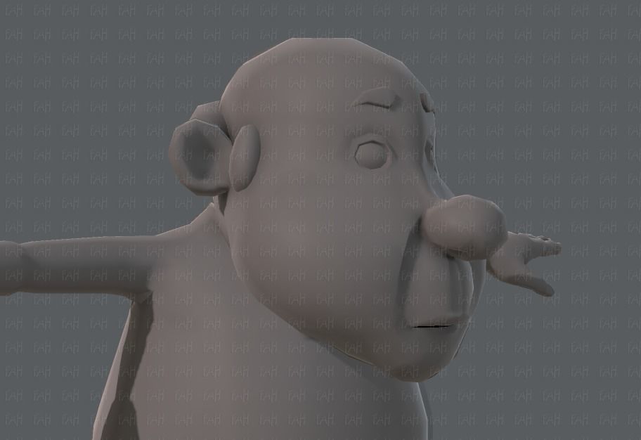 Base mesh old man character V02 Low-poly 3D model_18