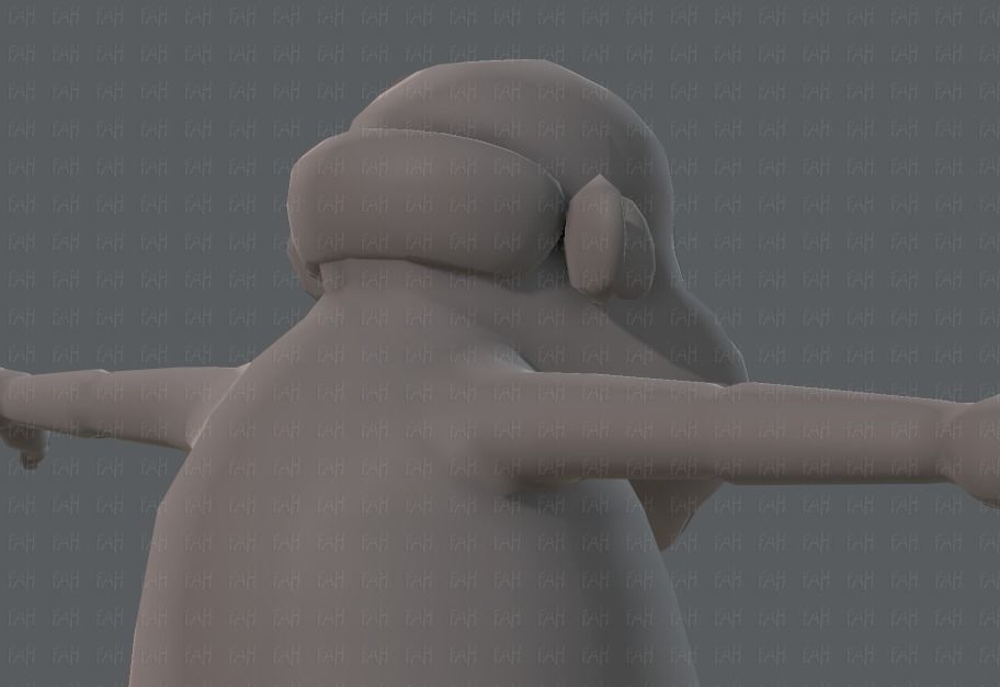 Base mesh old man character V02 Low-poly 3D model_20