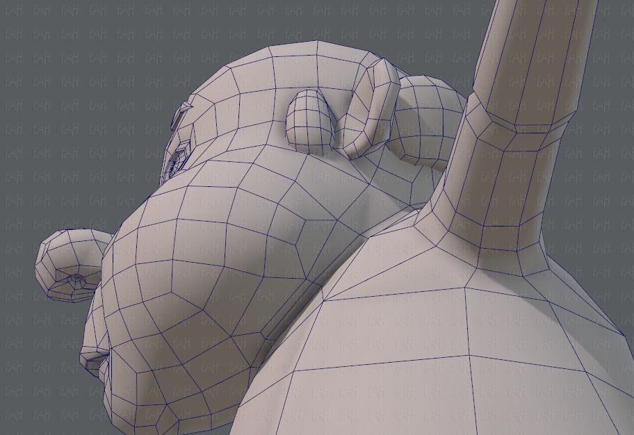 Base mesh old man character V02 Low-poly 3D model_47