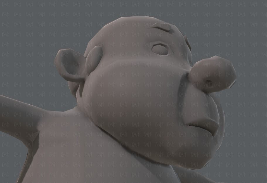 Base mesh old man character V02 Low-poly 3D model_34