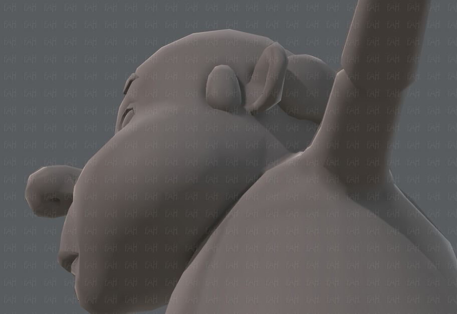 Base mesh old man character V02 Low-poly 3D model_39