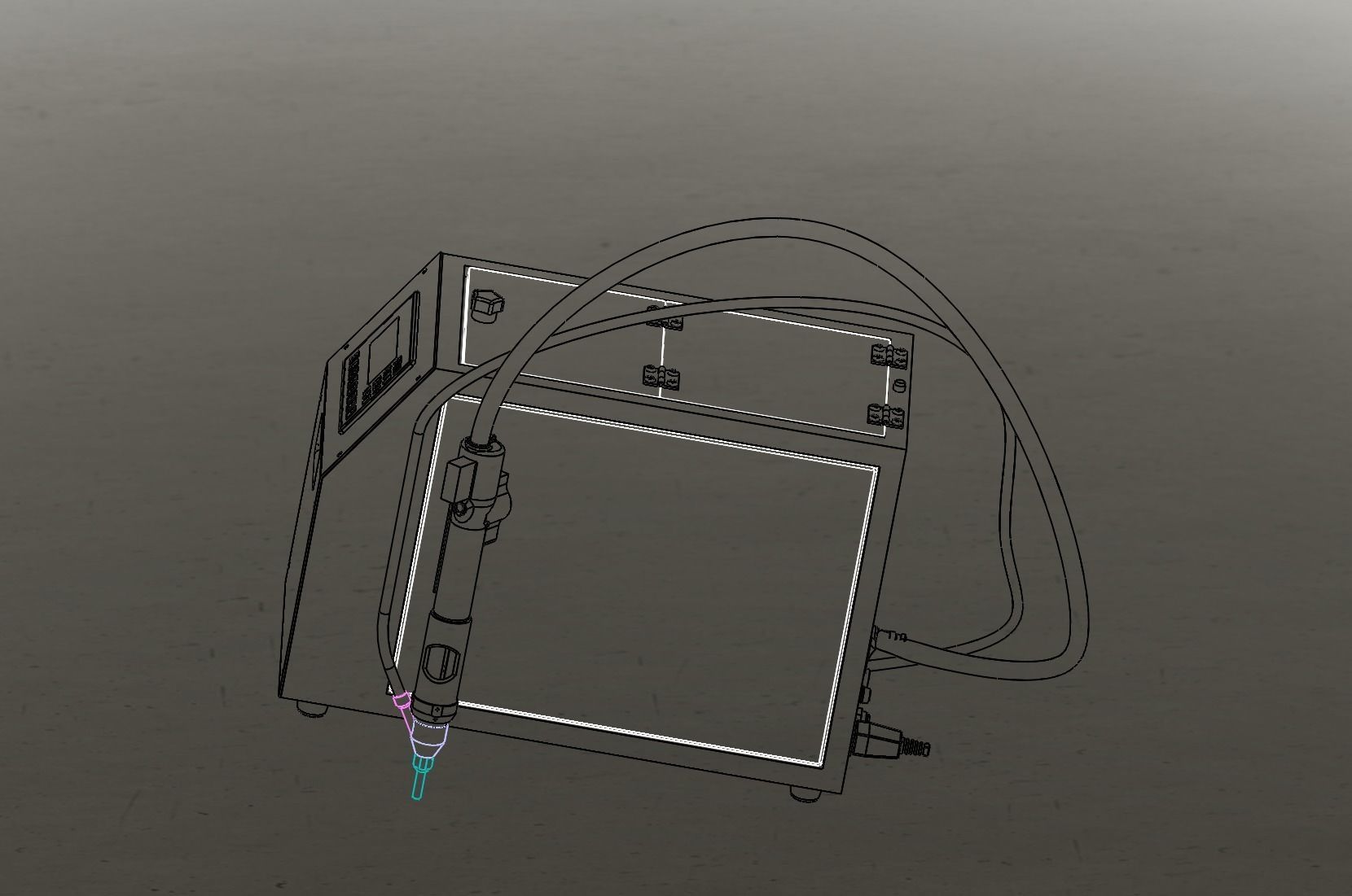 Handheld of screw machine 3D model_4