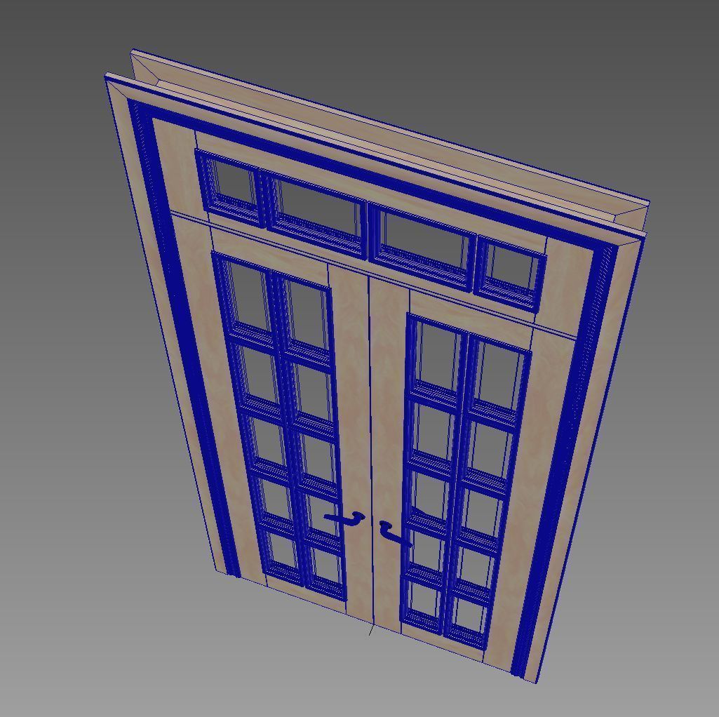 Door Roman Facet DK 3D model_1