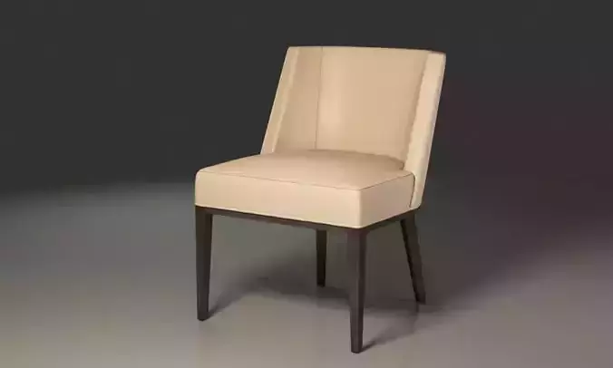 Brown Wooden Legged Club Seat 