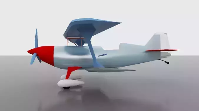 Airplane 3d Model biplane Free 3D model