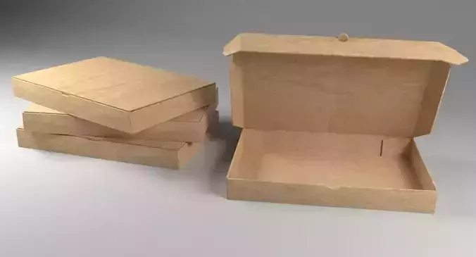 Cardboard Box Open and Close 3D model