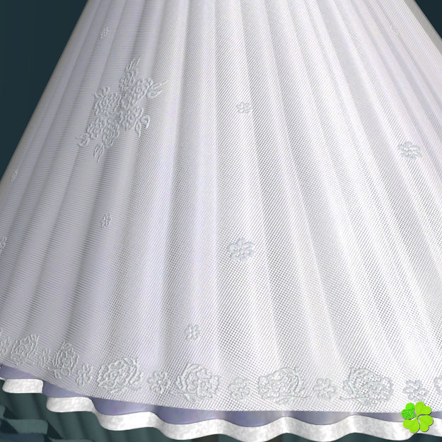 Wedding dress low poly Low-poly 3D model_14