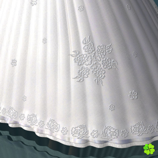 Wedding dress low poly Low-poly 3D model_19