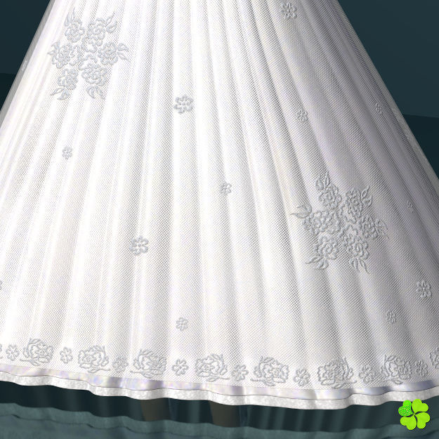 Wedding dress low poly Low-poly 3D model_23