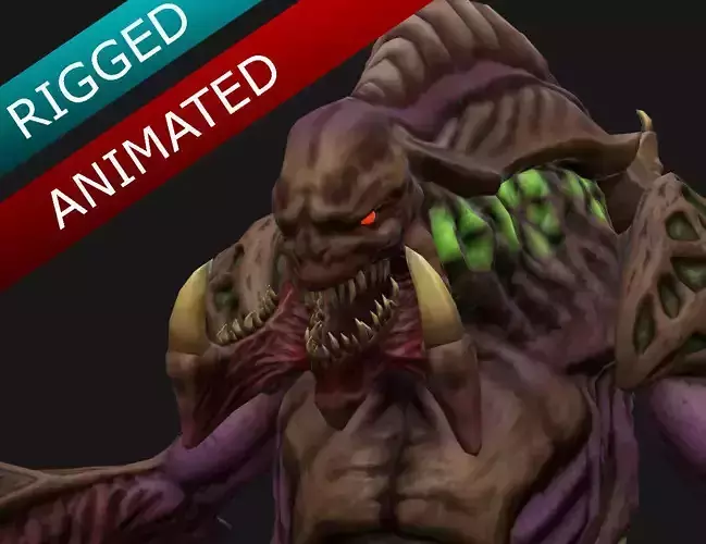 Hydralisk - Low Poly - Rigged - PBR Low-poly 3D model