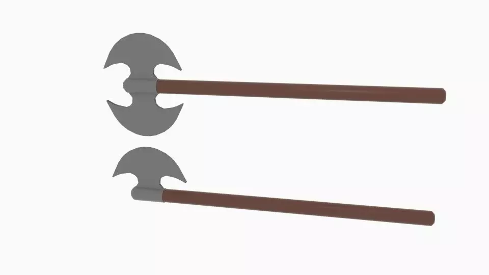 Axe Double Free Free low-poly 3D model