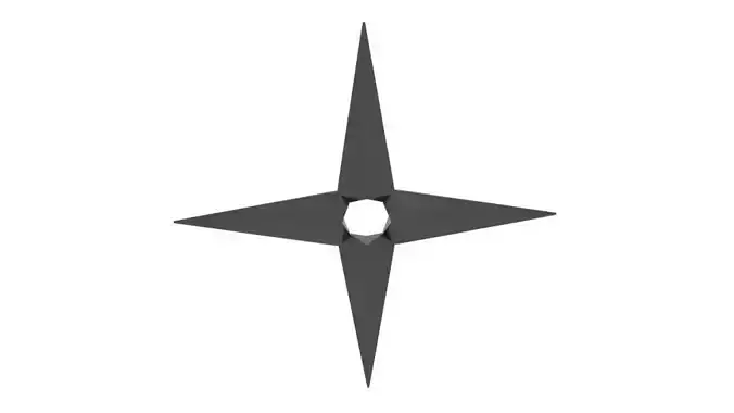 Shuriken Low Poly origami star