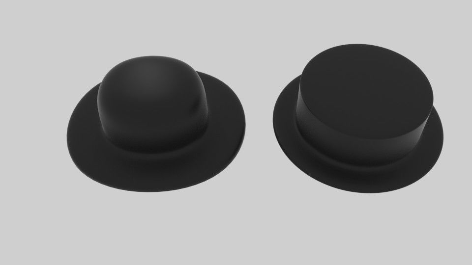 Low Poly Hats top hat Free low-poly 3D model_2