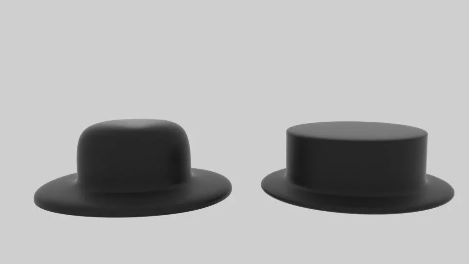 Low Poly Hats top hat Free low-poly 3D model_0