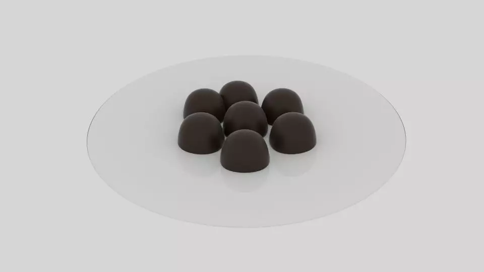Chocolate Candy Platter Free low-poly 3D model