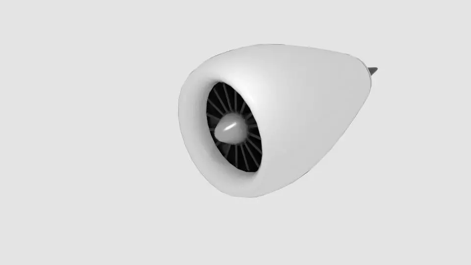 Free Cylinder Jet Eninge Free low-poly 3D model