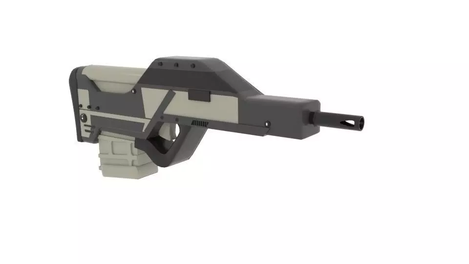 Myweapon Flat Gun Free low-poly 3D model