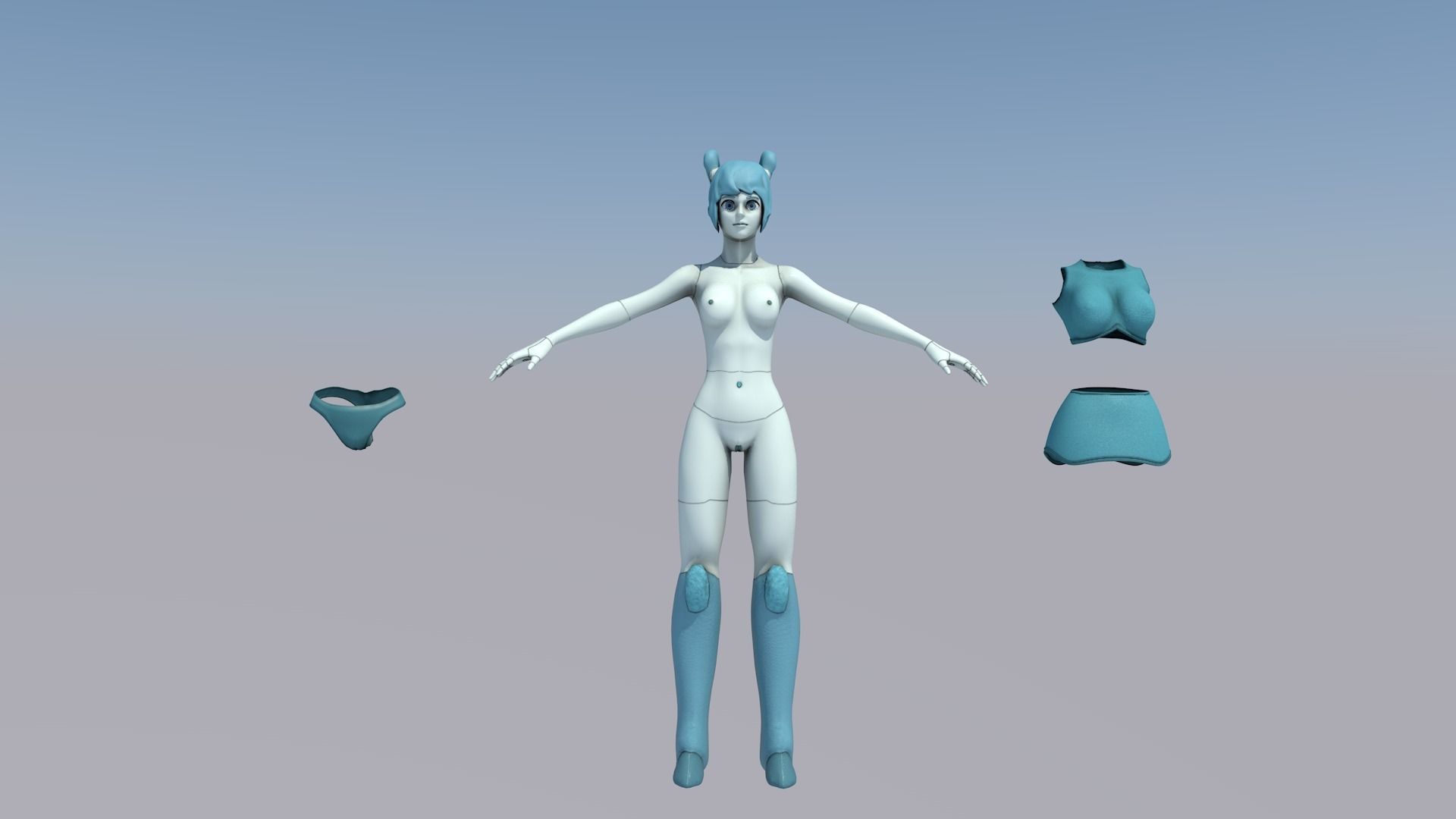 XJ9 - Jenny Low-poly 3D model_8