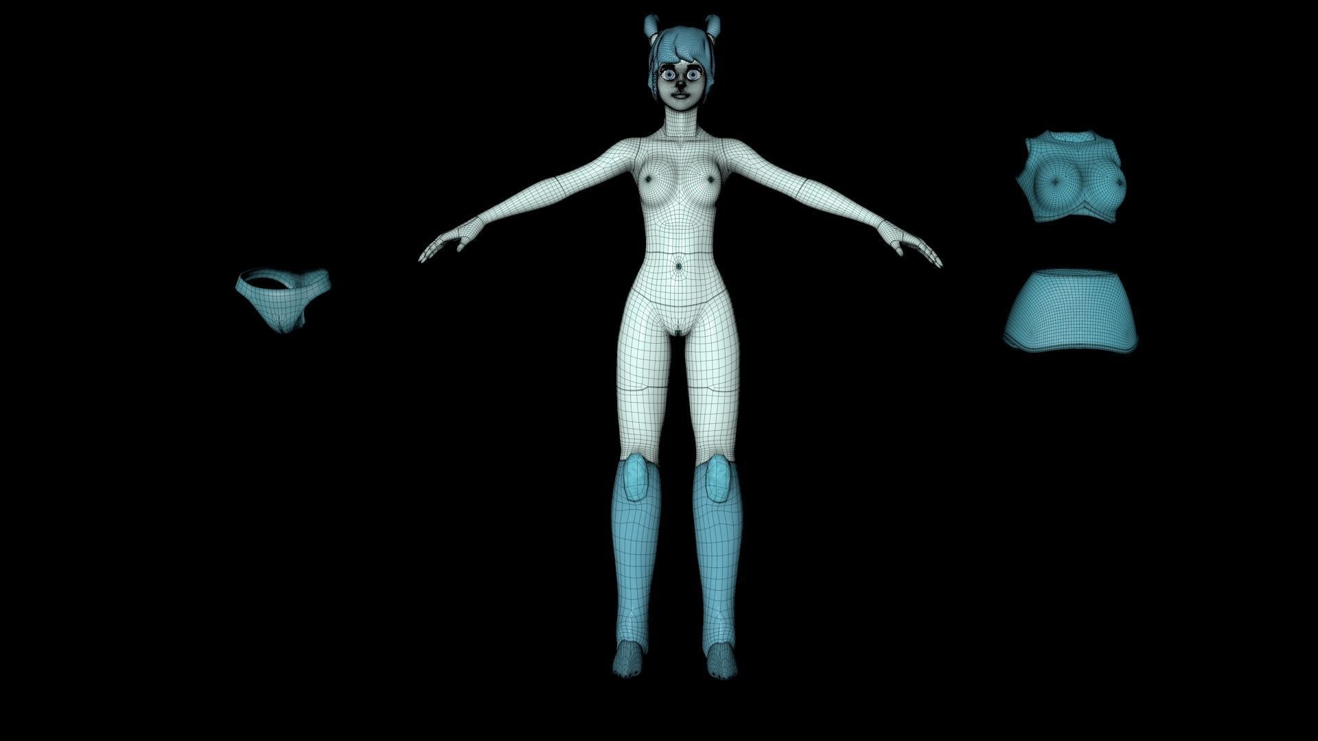 XJ9 - Jenny Low-poly 3D model_10