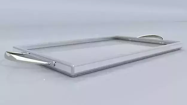 Grey sliver Serving Tray