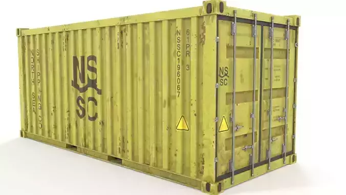 Container 20 ft low poly Low-poly 3D model
