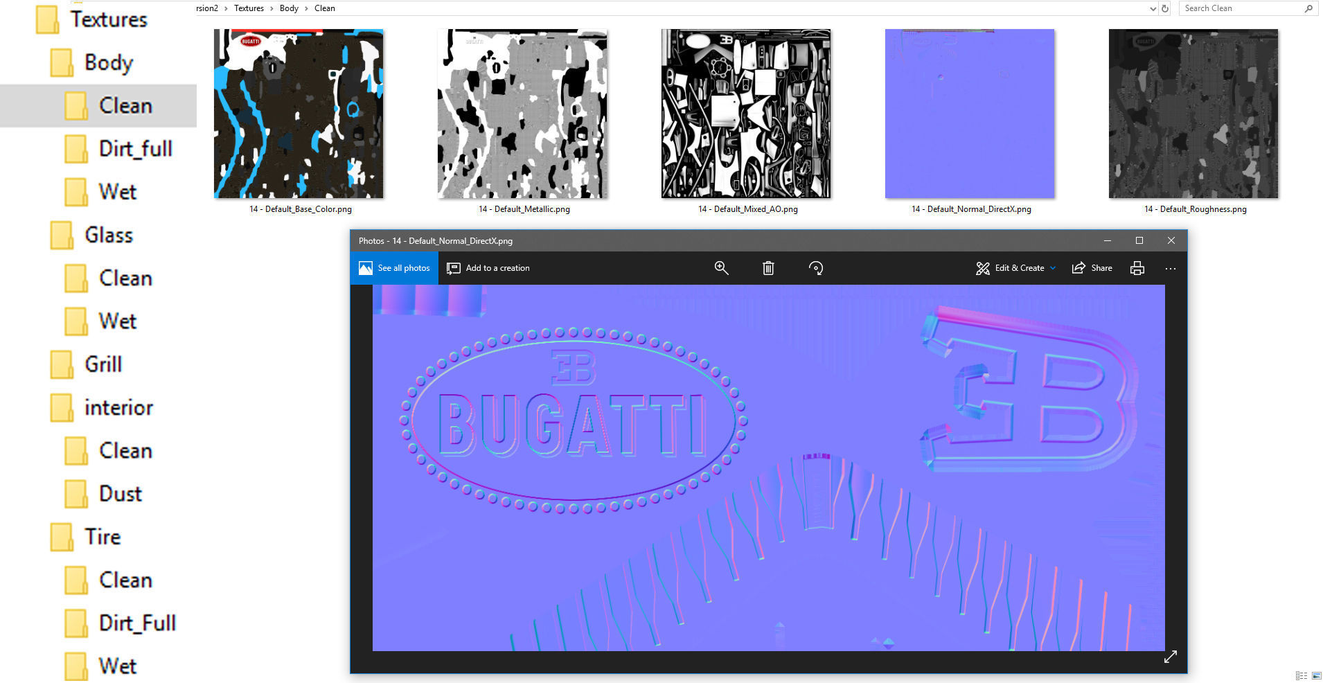 Bugatti Chiron Carbon Fiber Low-poly 3D model_16