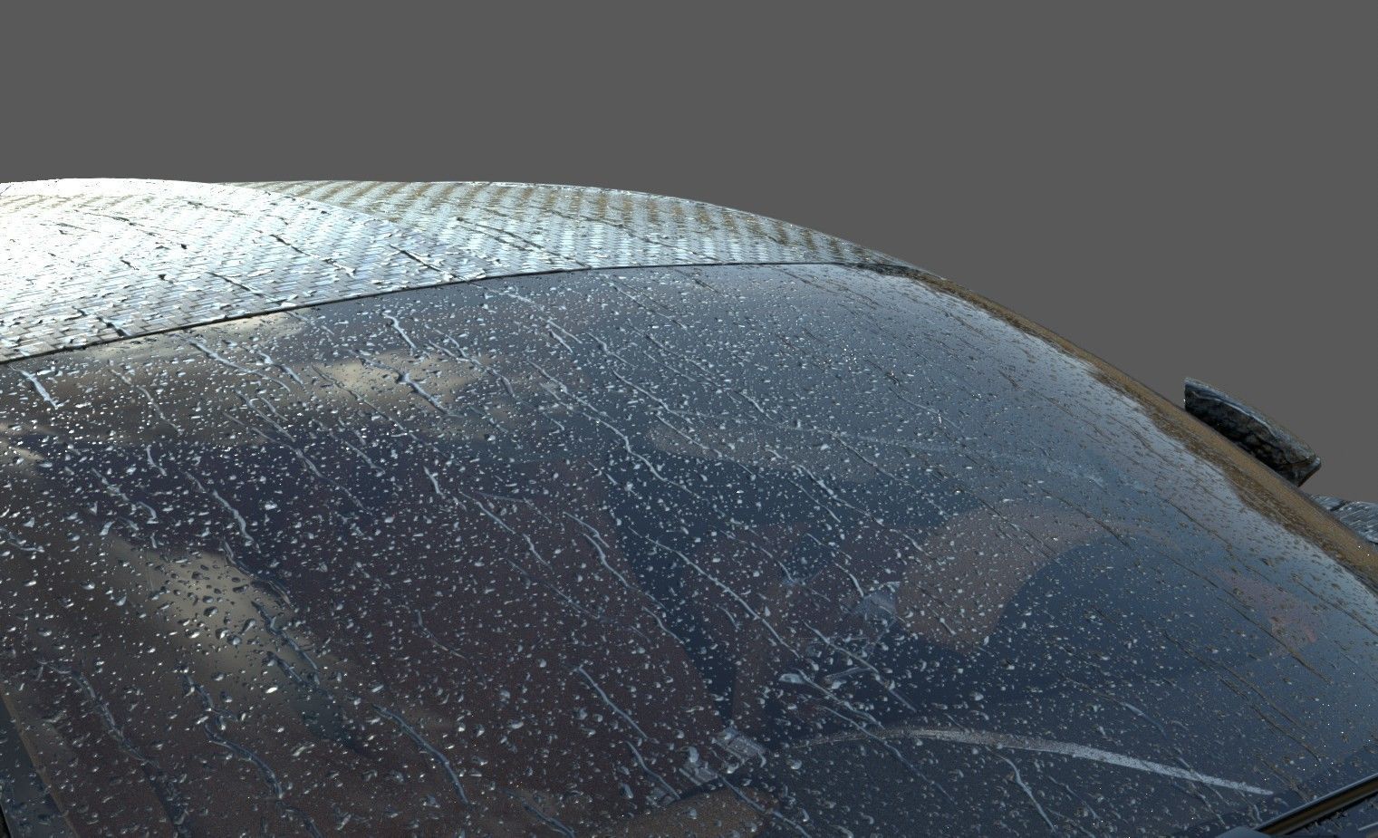 Bugatti Chiron Carbon Fiber Low-poly 3D model_7