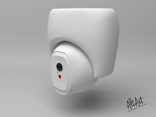 Camera Dome Low Poly Free 3D model_0