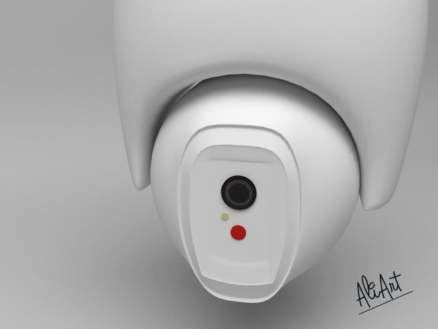 Camera Dome Low Poly Free 3D model_1