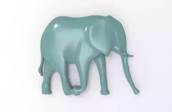 Printable Elephant Relief  3D print model