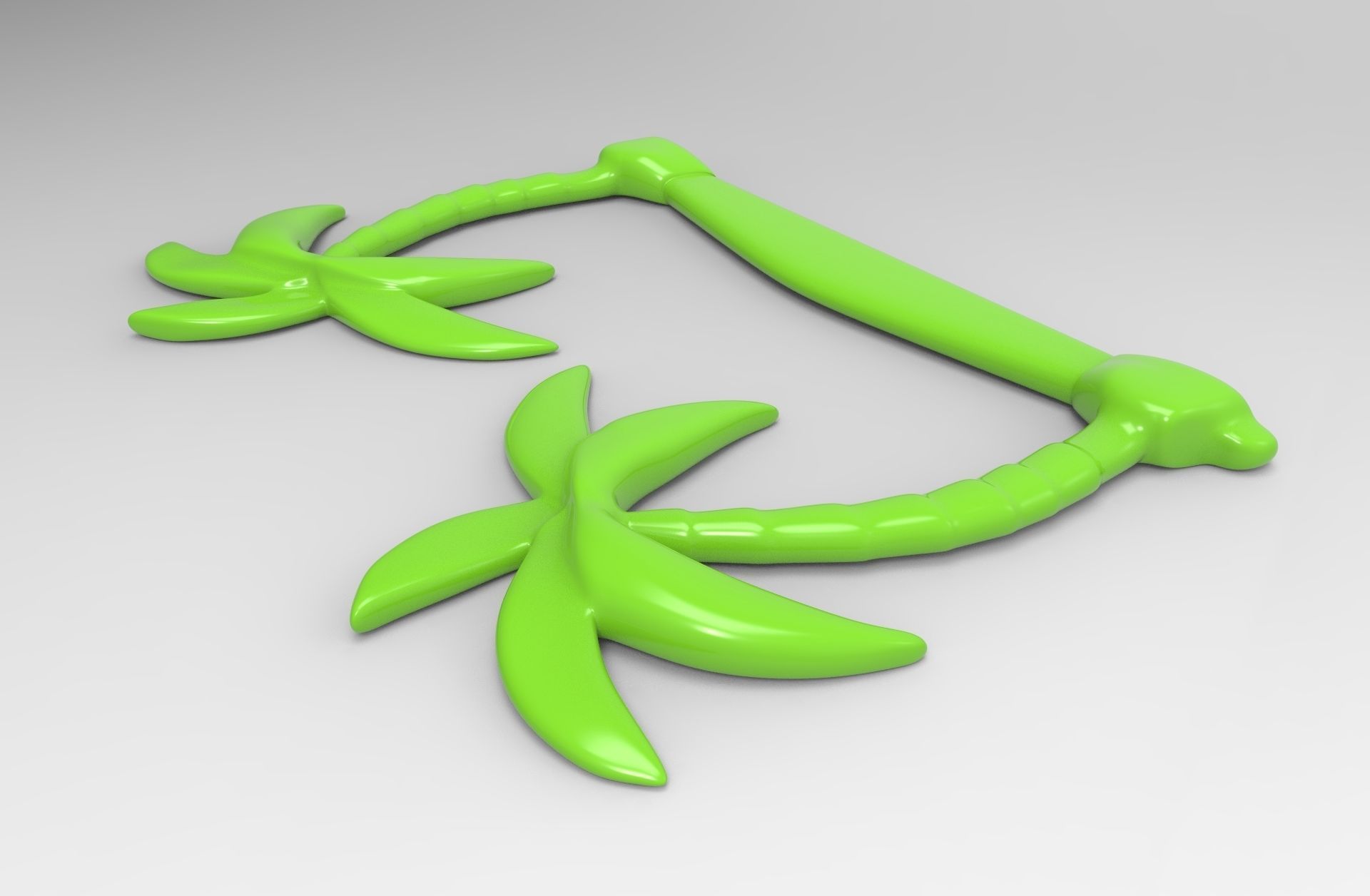 Printable Palm Tree Relief 3D print model_1