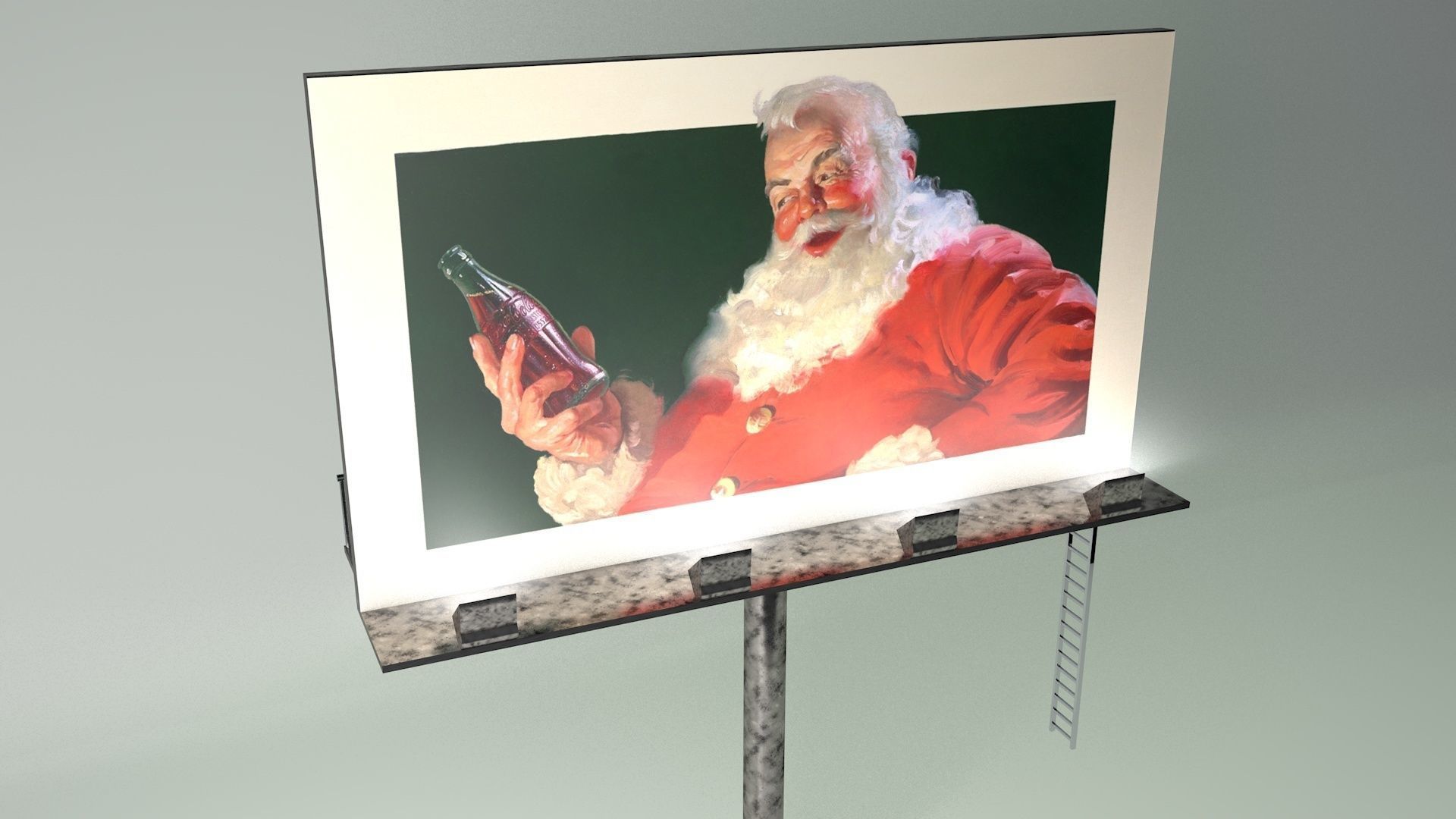Billboard Sign 3D model_1