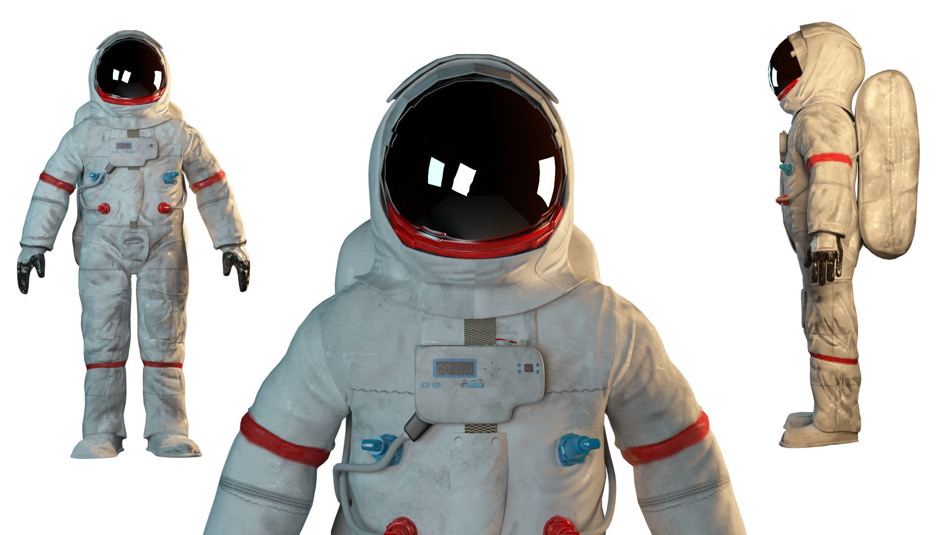 Astronaut space suit 3D model_1