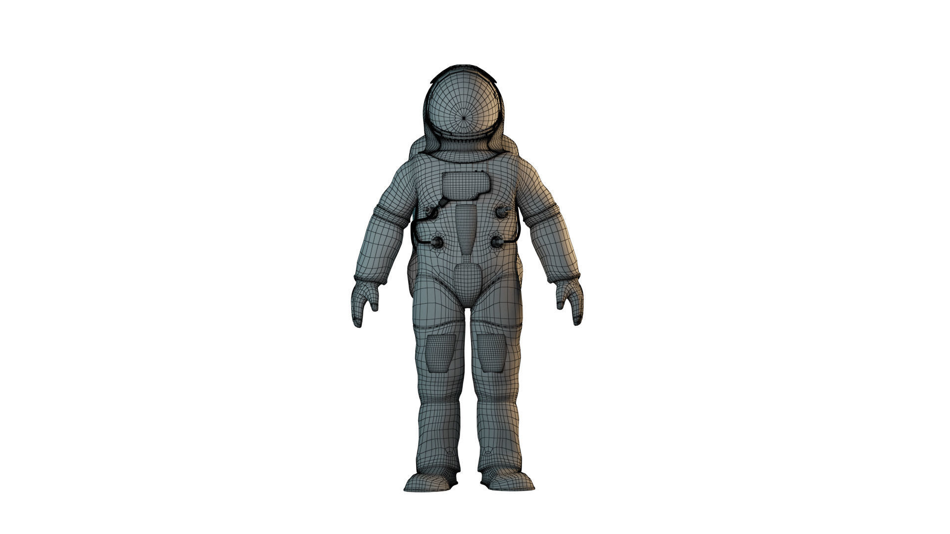 Astronaut space suit 3D model_3