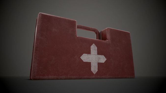 Medium Medkit Low-poly 3D model