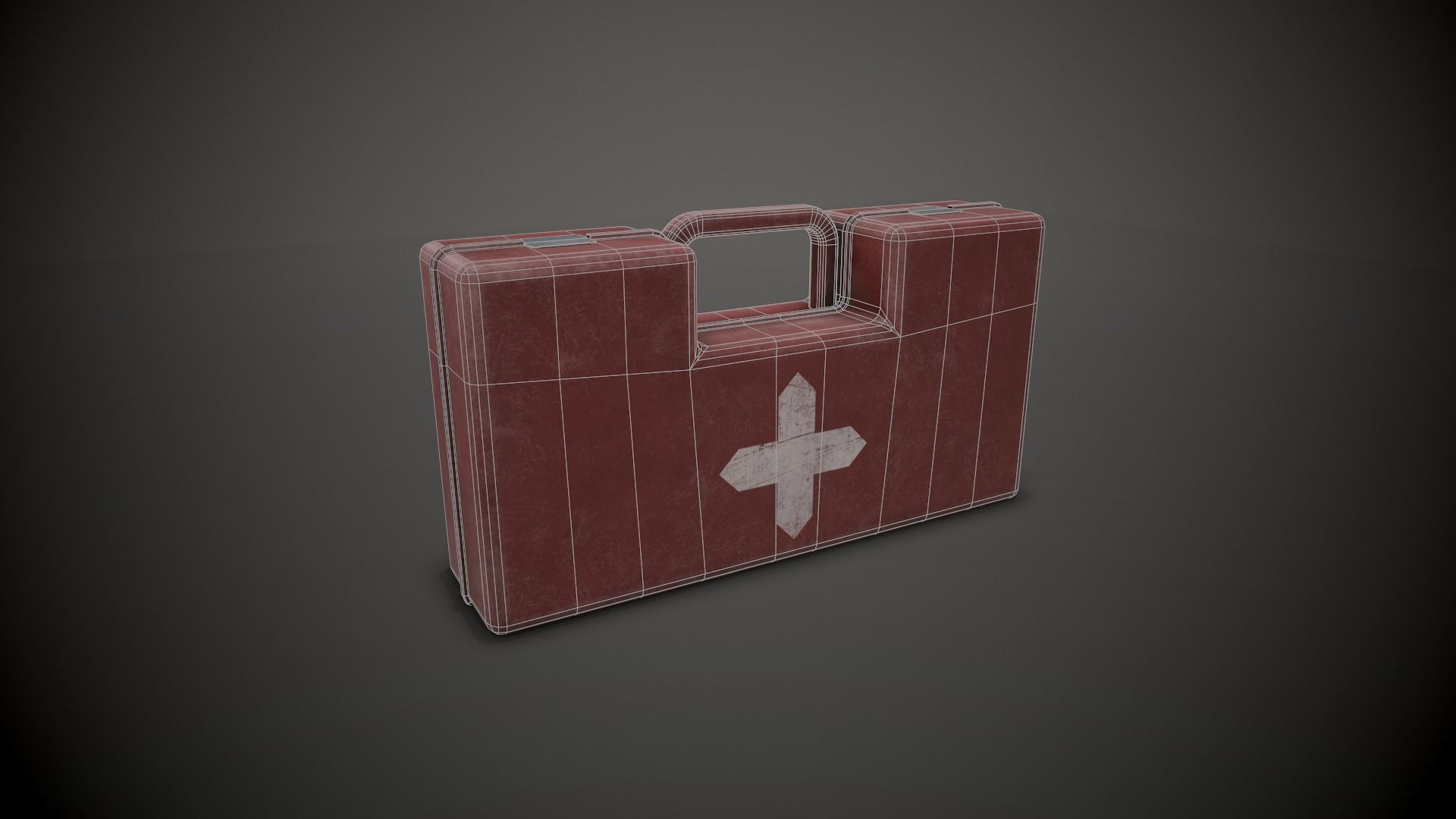 Medium Medkit Low-poly 3D model_3
