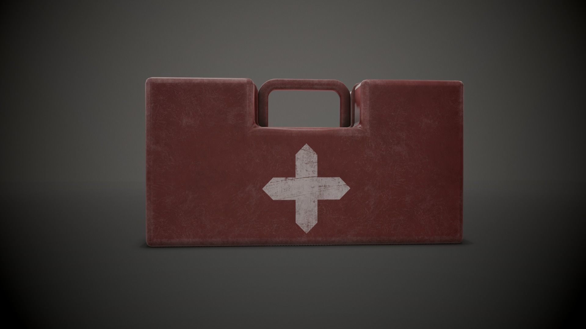 Medium Medkit Low-poly 3D model_4