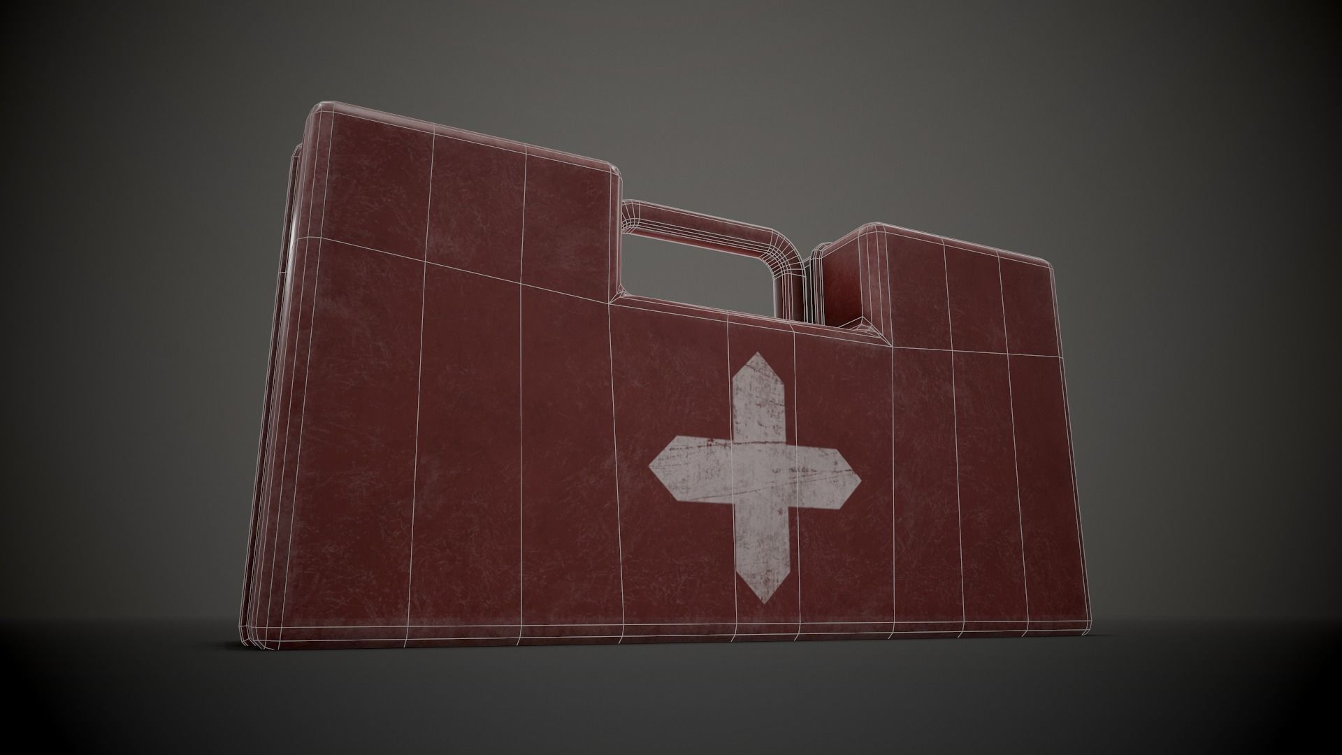 Medium Medkit Low-poly 3D model_1