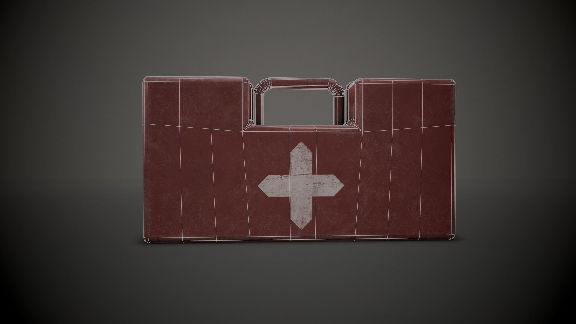 Medium Medkit Low-poly 3D model_5