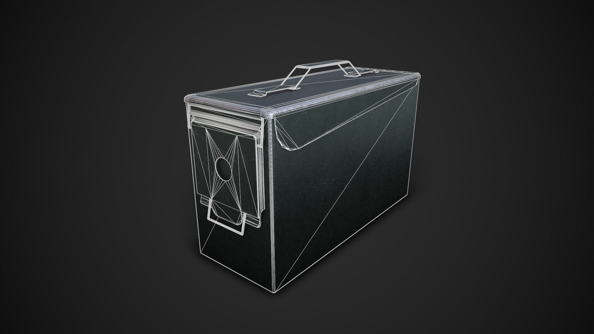 Small Ammobox Low-poly 3D model_1
