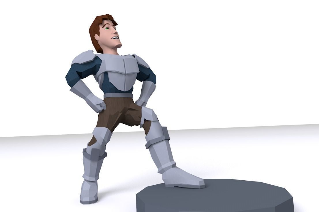 Low-Poly Fantasy Hero and Orcs Low-poly 3D model_1