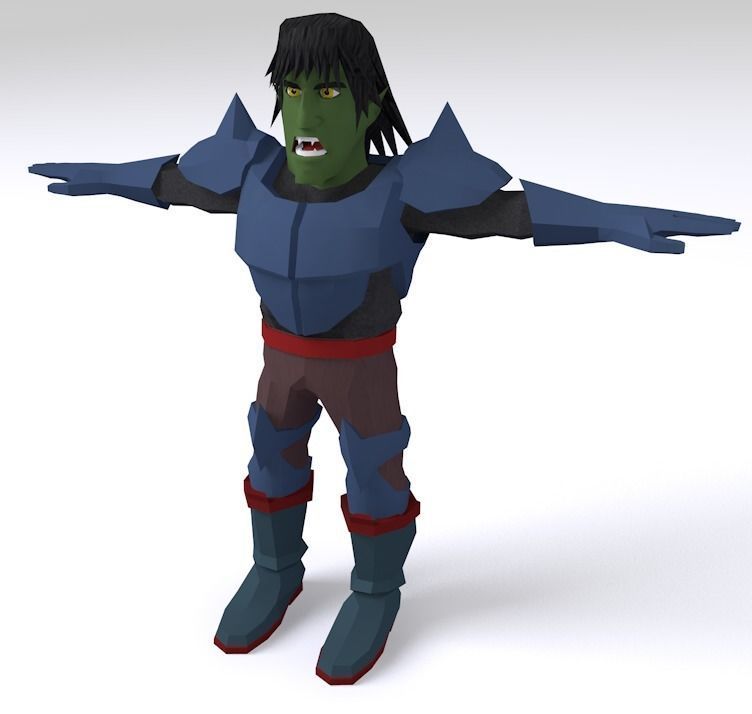 Low-Poly Fantasy Hero and Orcs Low-poly 3D model_8