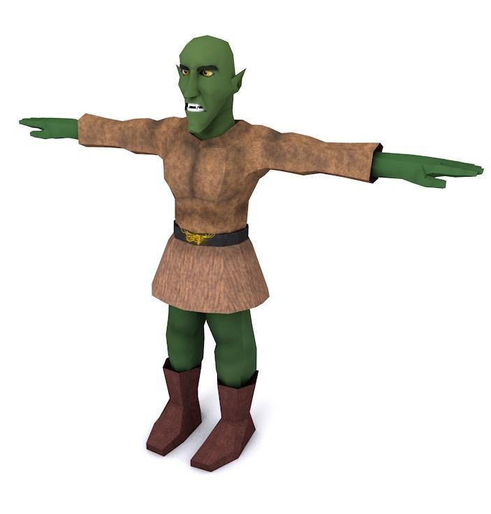 Low-Poly Fantasy Hero and Orcs Low-poly 3D model_6