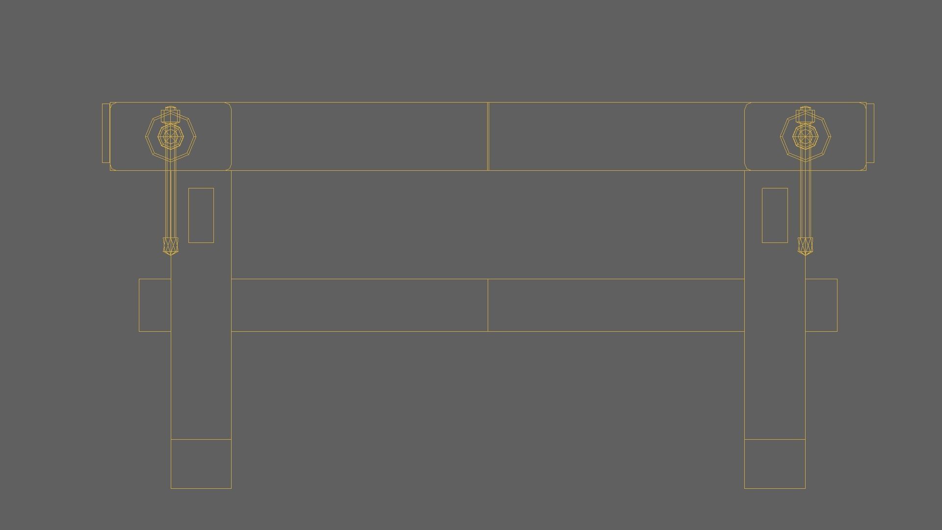 Workbench with Vises Low-poly 3D model_5